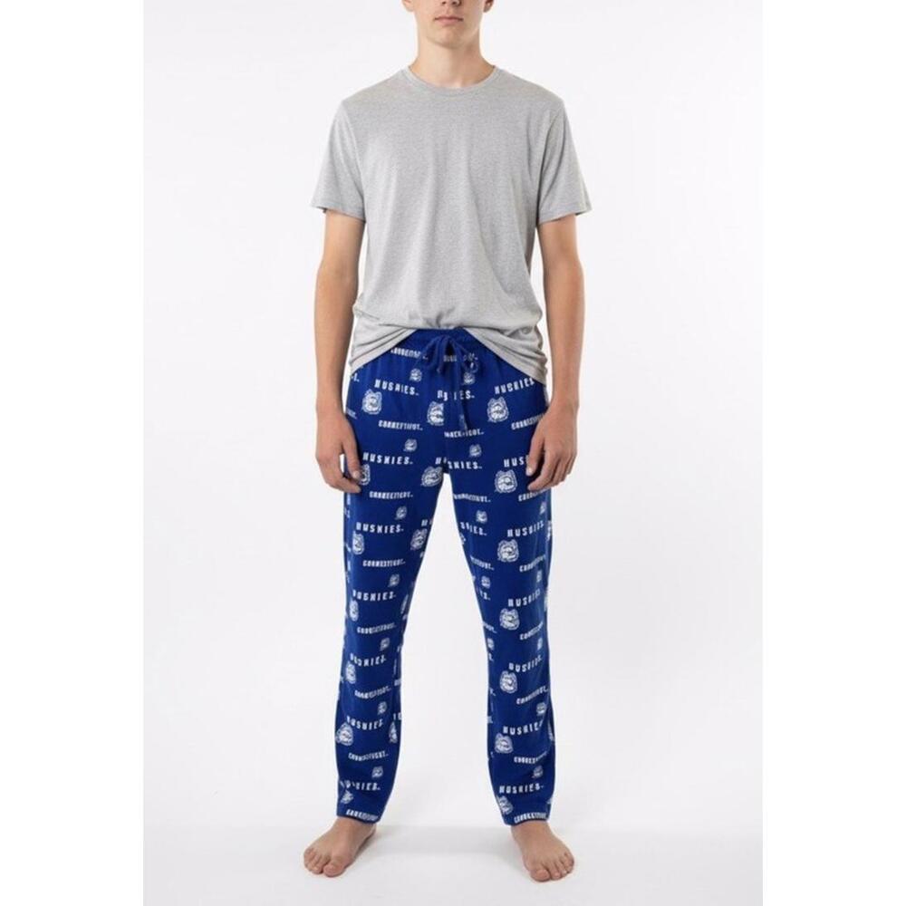 Vintage UConn Huskies Men's Pajama Pants L 100% Cotton original husky logo